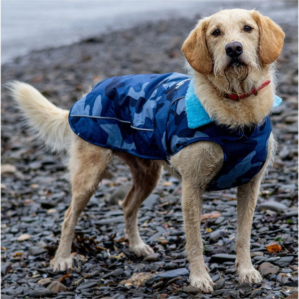 2026 Dryrobe Hundefrakke V3DRDC  Blå / Camo